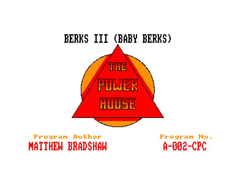 screenshot du jeu Amstrad CPC Berks