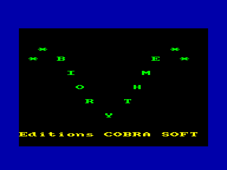 screenshot of the Amstrad CPC game Biorythmes