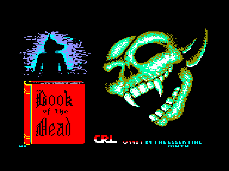 screenshot of the Amstrad CPC game Book of the dead