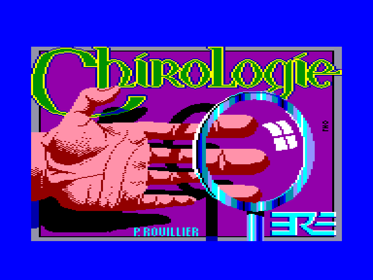 screenshot of the Amstrad CPC game Chirologie