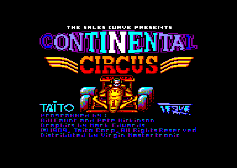 screenshot of the Amstrad CPC game Continental Circus