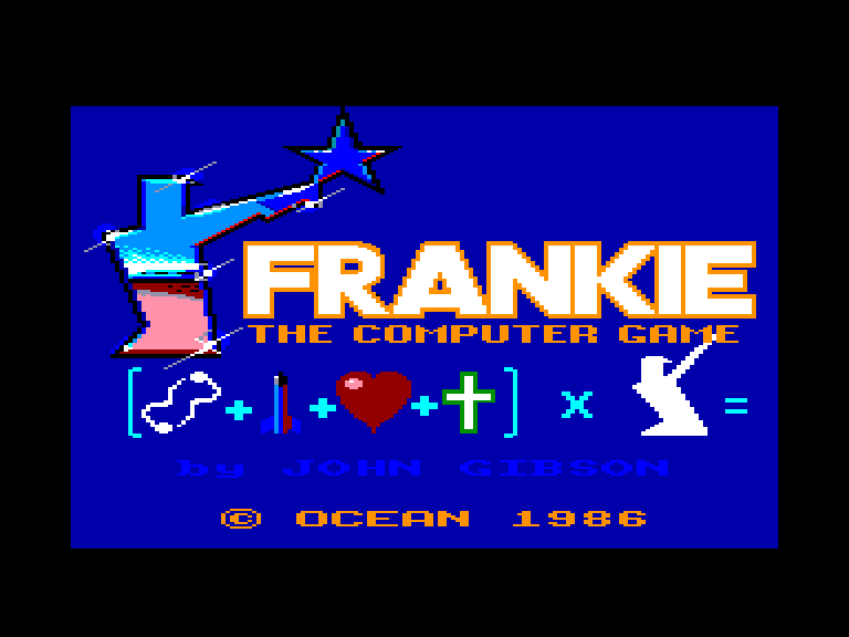screenshot of the Amstrad CPC game Frankie goes to hollywood