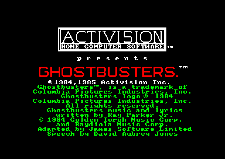screenshot du jeu Amstrad CPC Ghostbusters