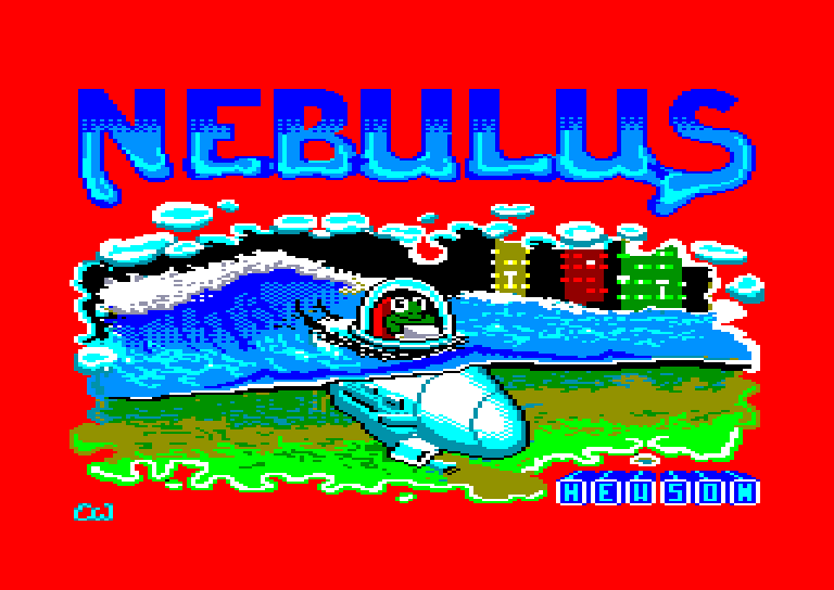 écran de chargement du jeu Amstrad CPC Nebulus