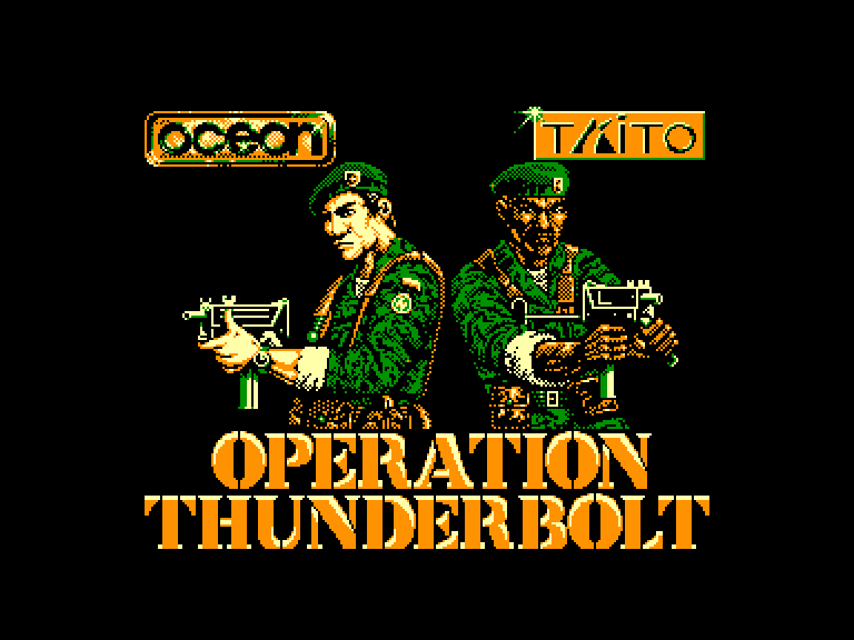 screenshot of the Amstrad CPC game Operation Thunderbolt