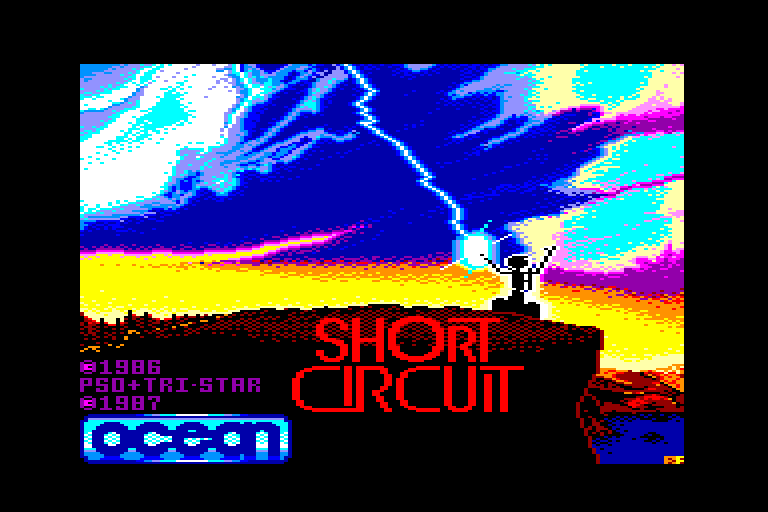 screenshot of the Amstrad CPC game Short circuit