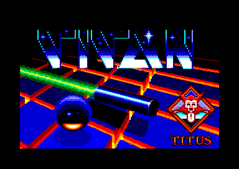 écran du Amstrad CPC Titan par Titus en 1988