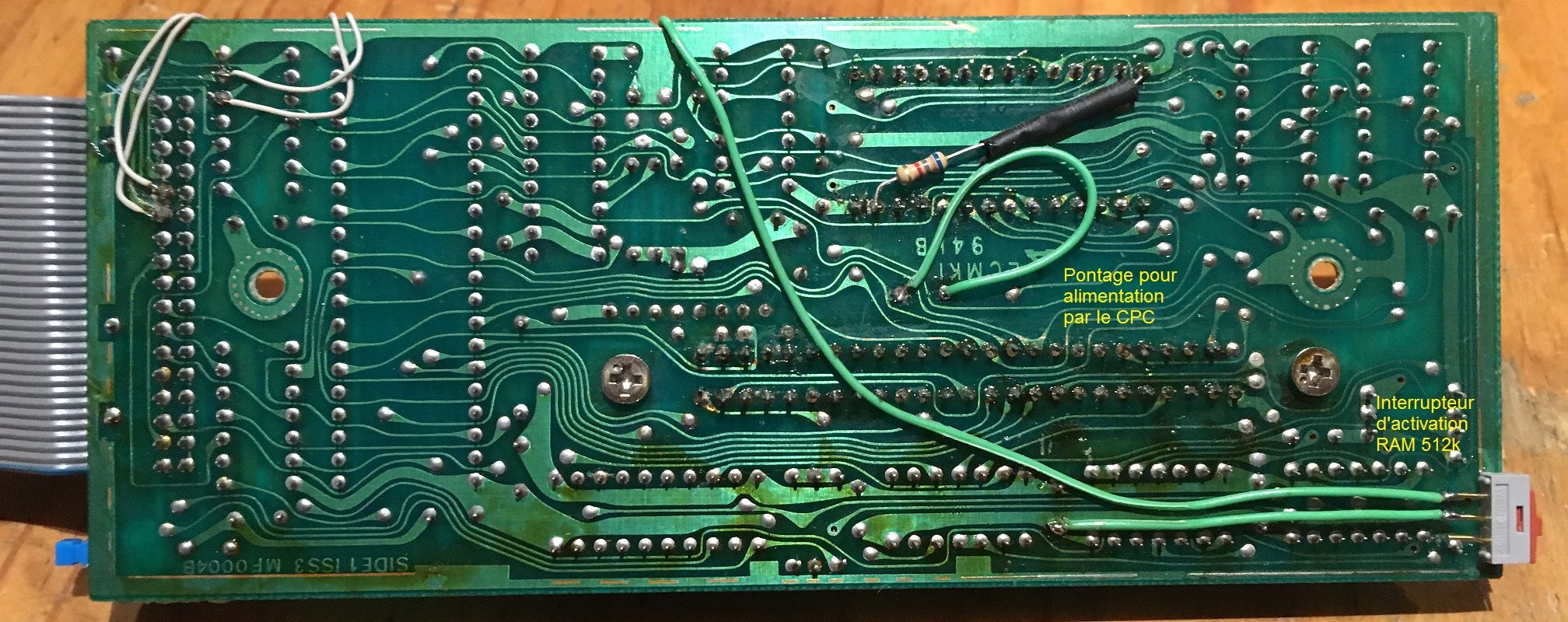 dos de l'interface Amstrad CPC DDI-1 modifiée