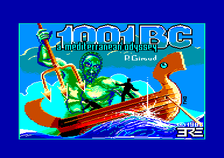 screenshot of the Amstrad CPC game 1001 B.C. - A Mediterranean Odyssey by GameBase CPC