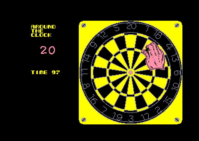 screenshot of the Amstrad CPC game Darts 180 by GameBase CPC