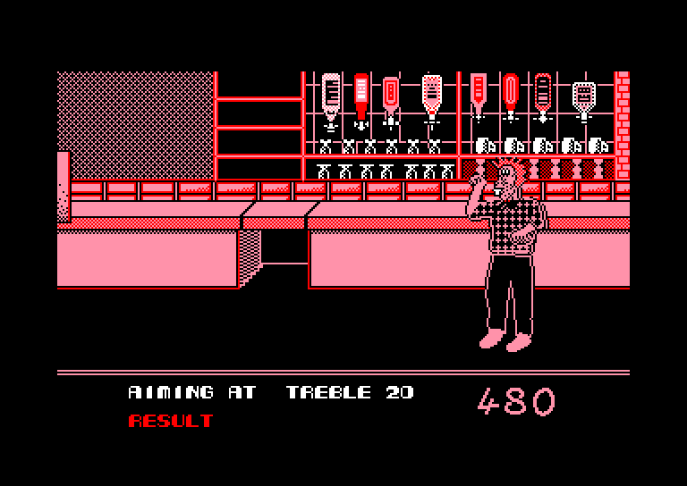 screenshot of the Amstrad CPC game Darts 180 by GameBase CPC