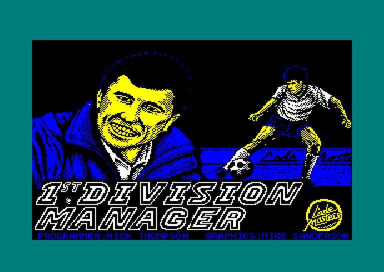 screenshot of the Amstrad CPC game 1st division manager by GameBase CPC
