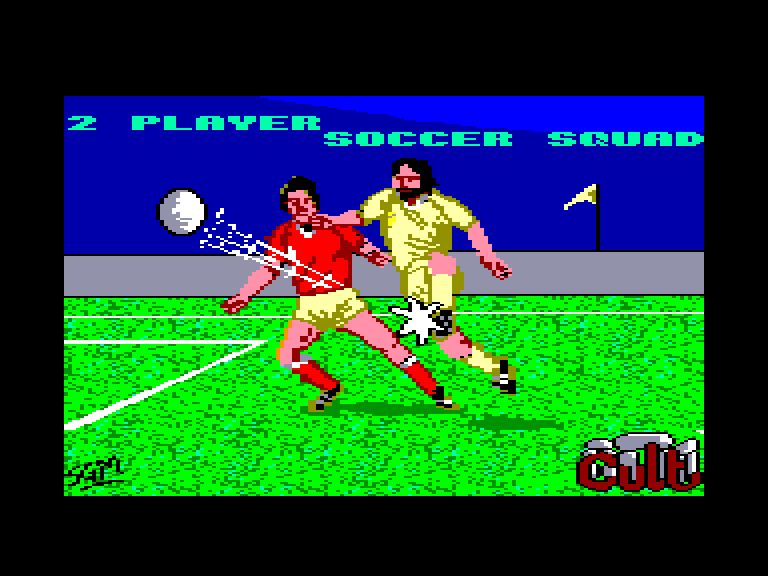 screenshot of the Amstrad CPC game 2 Player Soccer Squad by GameBase CPC