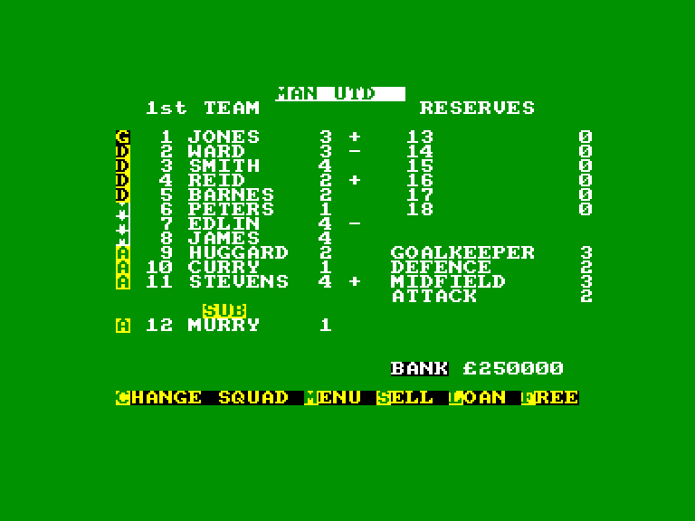 screenshot of the Amstrad CPC game 2 Player Super League by GameBase CPC