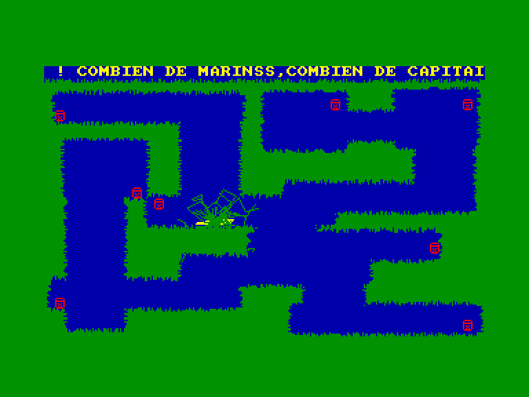 screenshot of the Amstrad CPC game 20 000 Pieux sous les Mers by GameBase CPC