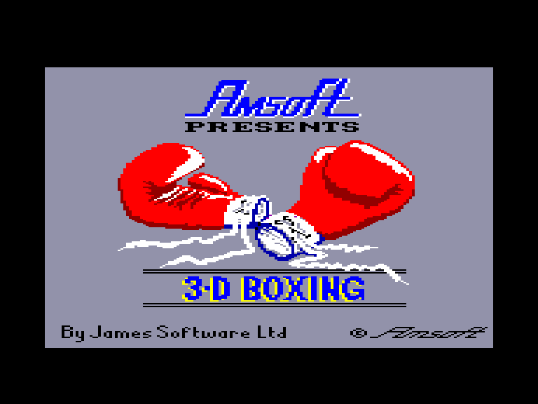 screenshot of the Amstrad CPC game 3D Boxing by GameBase CPC