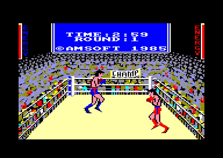 screenshot of the Amstrad CPC game 3D Boxing by GameBase CPC