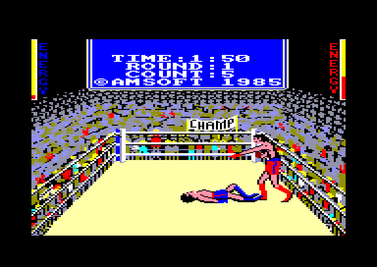 screenshot of the Amstrad CPC game 3D Boxing by GameBase CPC