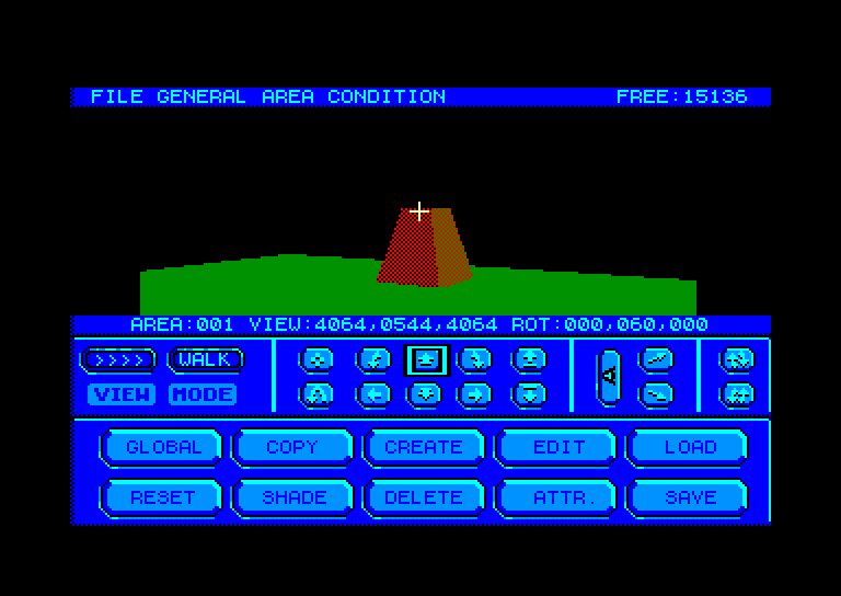 screenshot of the Amstrad CPC game 3D Construction Kit by GameBase CPC