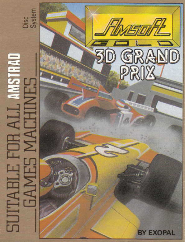 screenshot of the Amstrad CPC game 3D Grand Prix by GameBase CPC