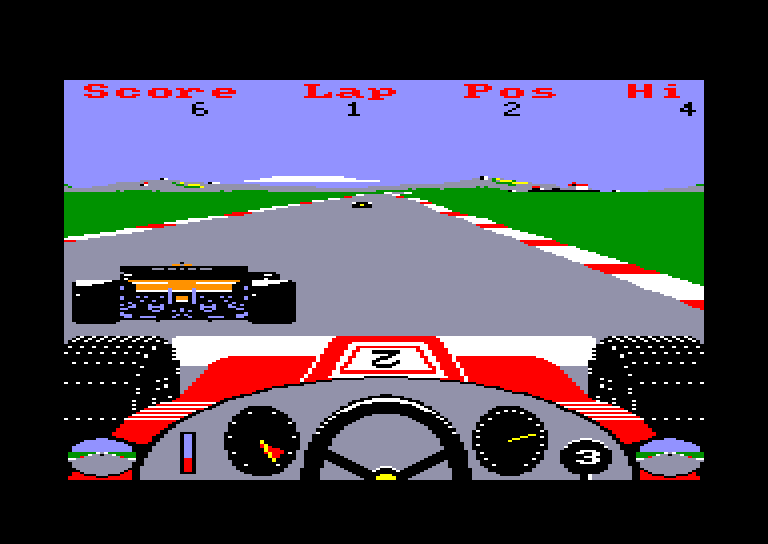 screenshot of the Amstrad CPC game 3D Grand Prix by GameBase CPC