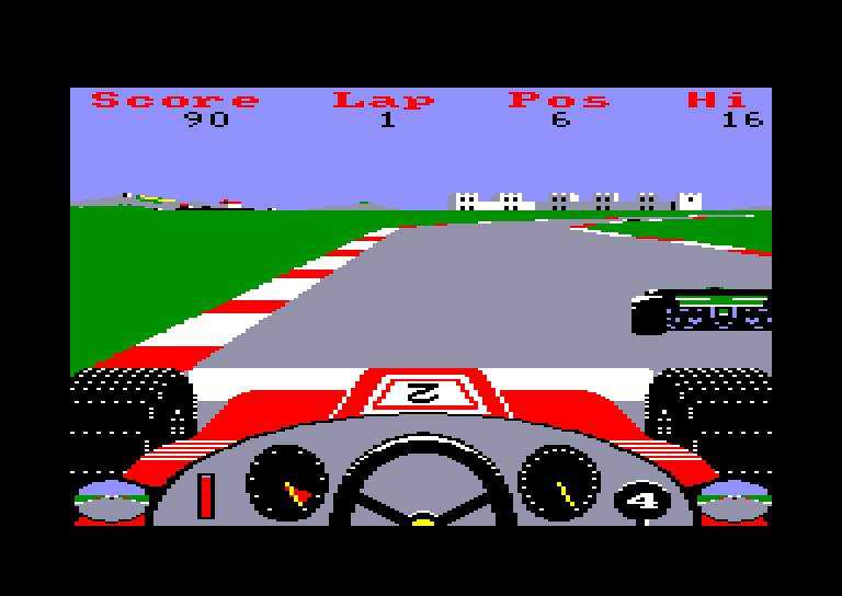 screenshot of the Amstrad CPC game 3D Grand Prix by GameBase CPC