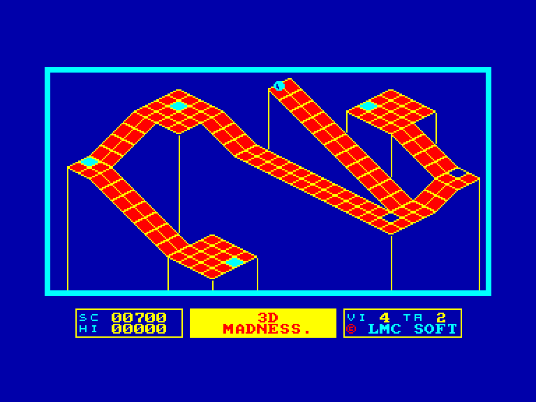screenshot of the Amstrad CPC game 3D Madness by GameBase CPC