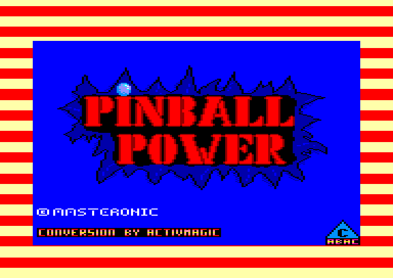 screenshot of the Amstrad CPC game 3D Pinball by GameBase CPC