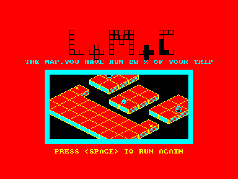 screenshot of the Amstrad CPC game 3D Snakes by GameBase CPC