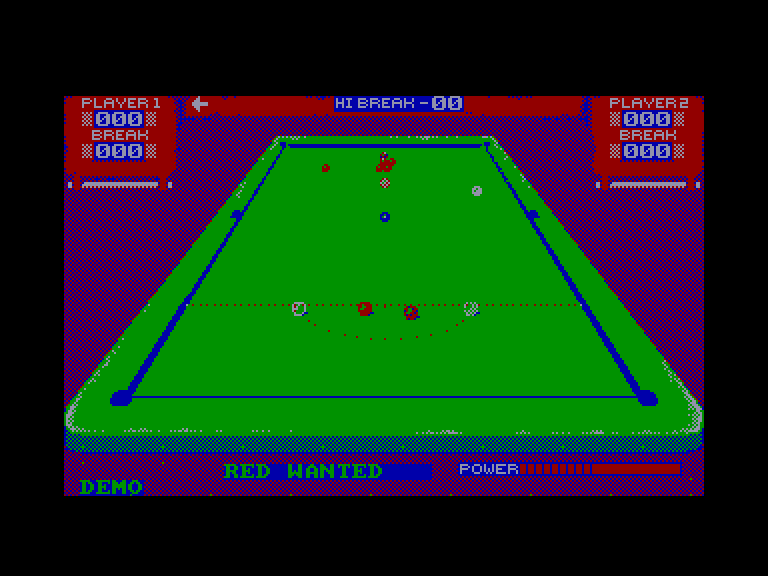 screenshot of the Amstrad CPC game 3D Snooker by GameBase CPC