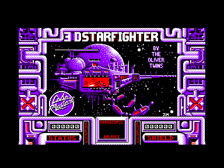 screenshot of the Amstrad CPC game 3D Starfighter by GameBase CPC