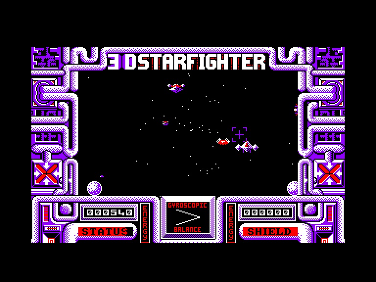 screenshot of the Amstrad CPC game 3D Starfighter by GameBase CPC