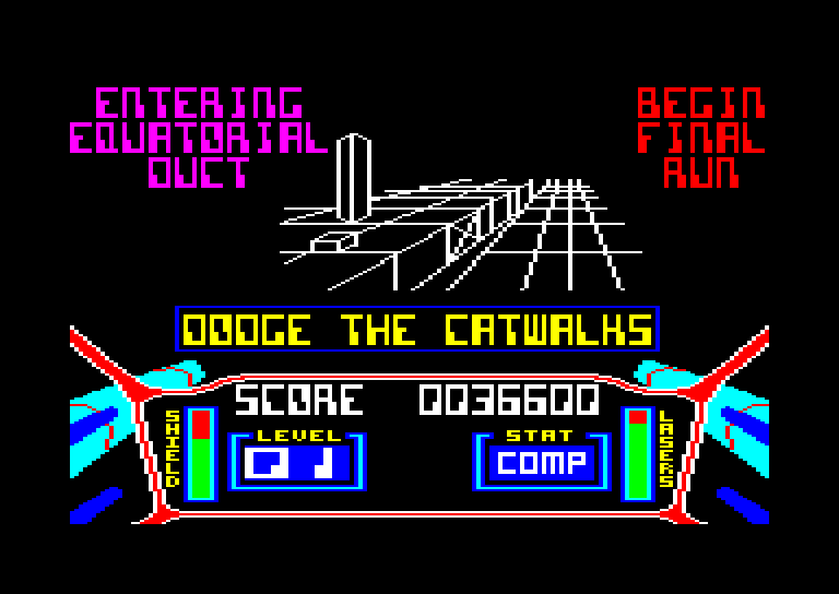 screenshot of the Amstrad CPC game 3D Starstrike by GameBase CPC