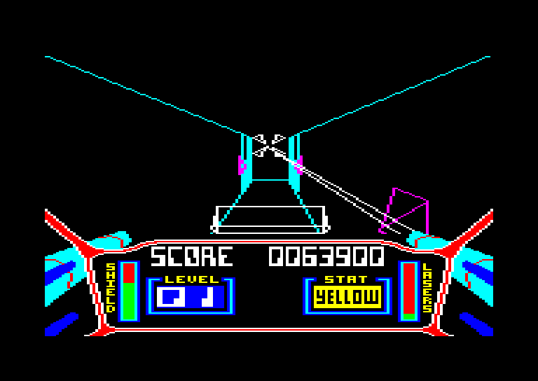 screenshot of the Amstrad CPC game 3D Starstrike by GameBase CPC