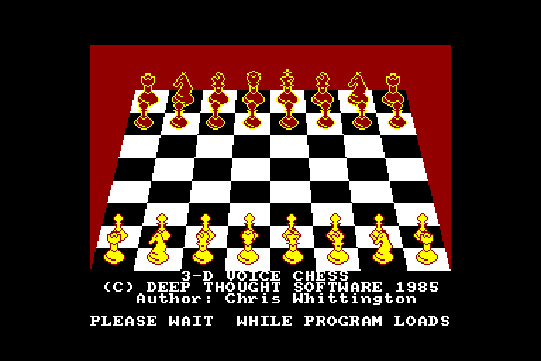 screenshot of the Amstrad CPC game 3D Voice Chess by GameBase CPC