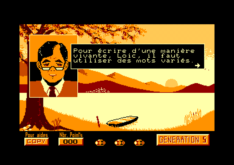 screenshot of the Amstrad CPC game 4 Saisons de l'Ecrit CE-CM (les) by GameBase CPC
