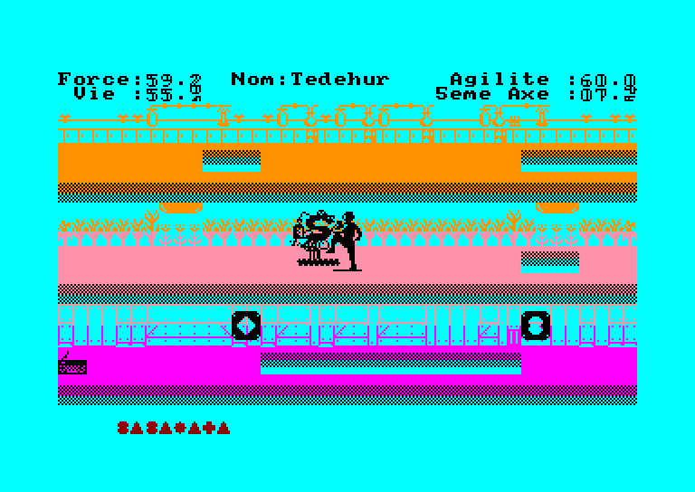 screenshot of the Amstrad CPC game 5eme axe (le) by GameBase CPC