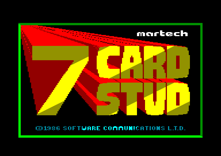 screenshot of the Amstrad CPC game 7 card stud by GameBase CPC