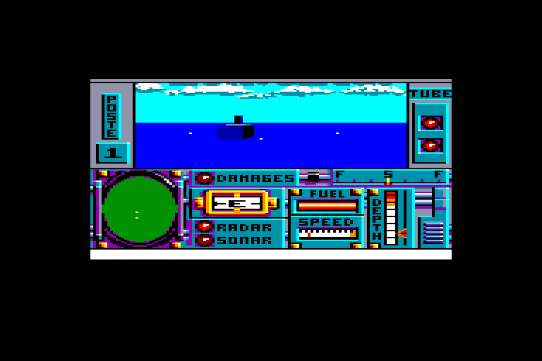 screenshot of the Amstrad CPC game A.D.S. - Advanced Destroyer Simulator by GameBase CPC