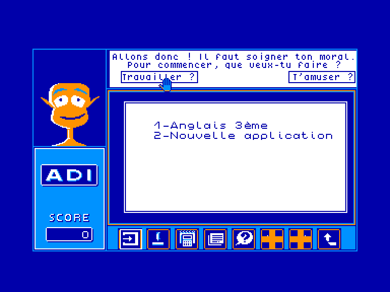 screenshot du jeu Amstrad CPC ADI Anglais 3eme