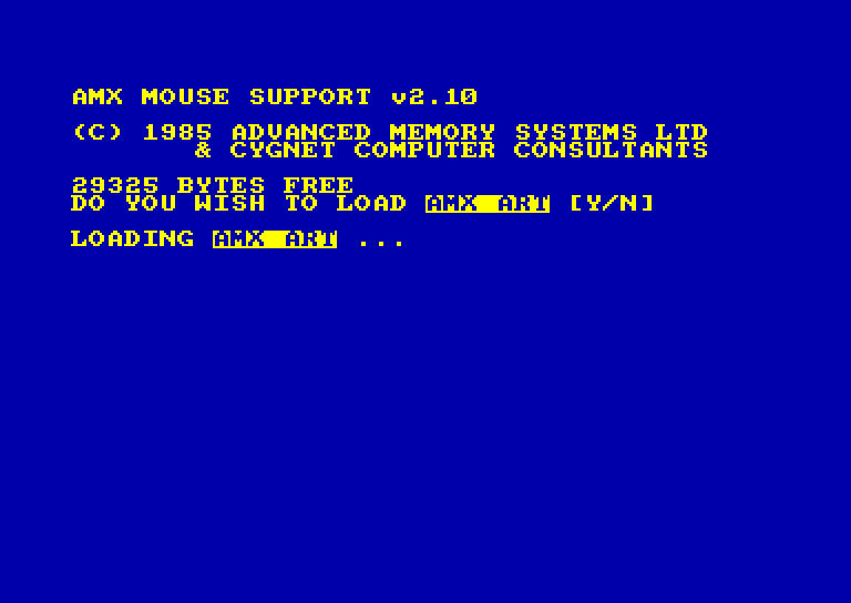 screenshot of the Amstrad CPC game AMX Mouse by GameBase CPC