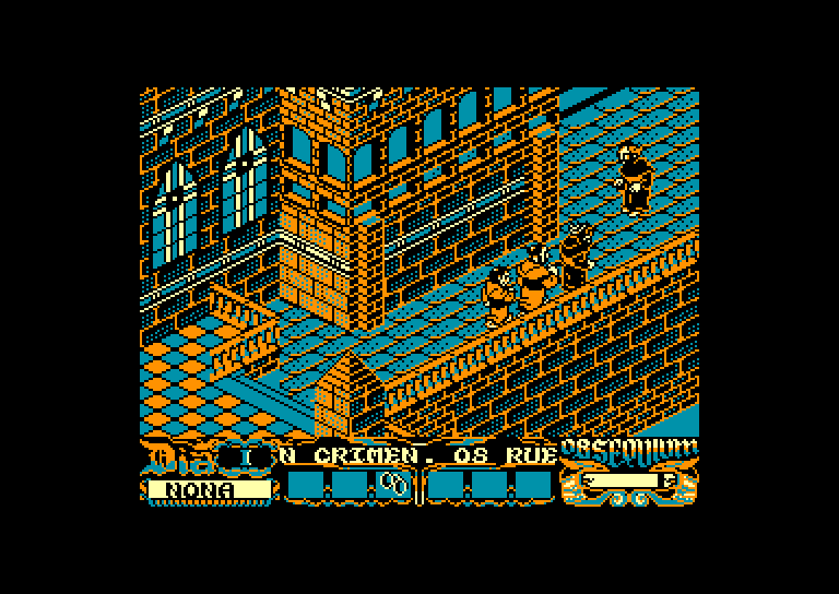 screenshot of the Amstrad CPC game Abadia del Crimen (la) by GameBase CPC