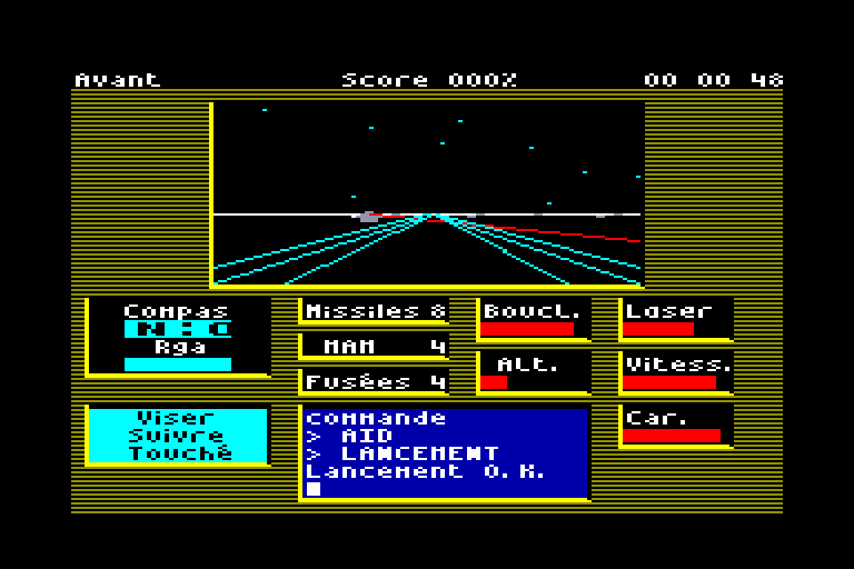 screenshot of the Amstrad CPC game Academy - Tau Ceti II by GameBase CPC