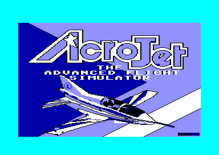 screenshot of the Amstrad CPC game Acro Jet The Advanced Flight Simulator by GameBase CPC