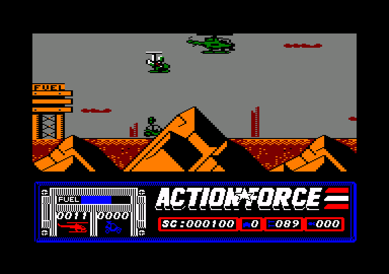 screenshot of the Amstrad CPC game Action Force by GameBase CPC