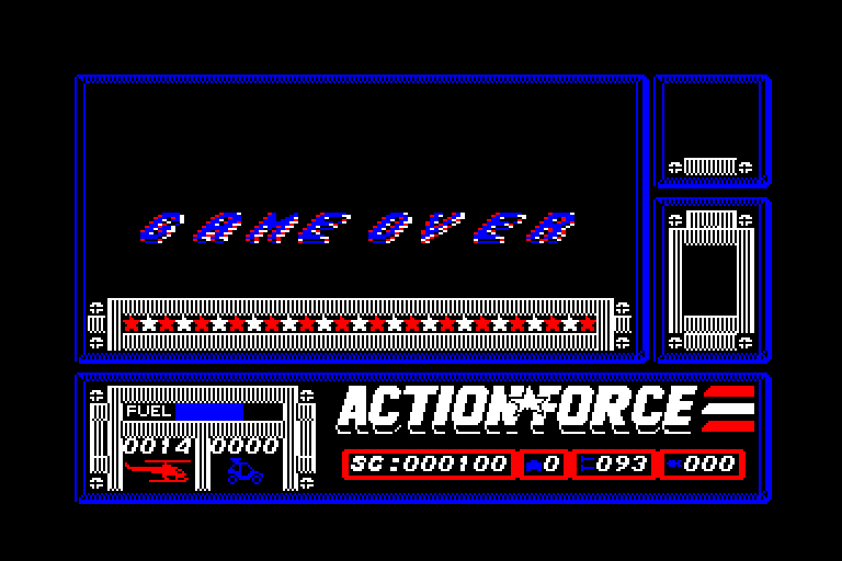 screenshot of the Amstrad CPC game Action force by GameBase CPC