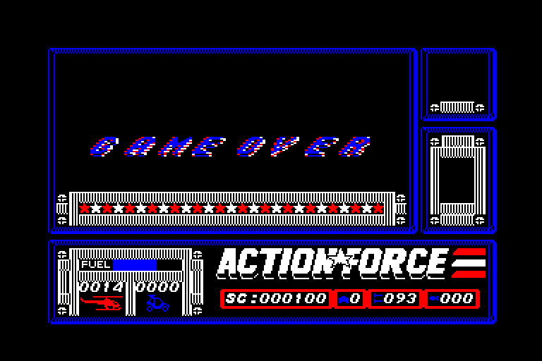 screenshot of the Amstrad CPC game Action Force by GameBase CPC