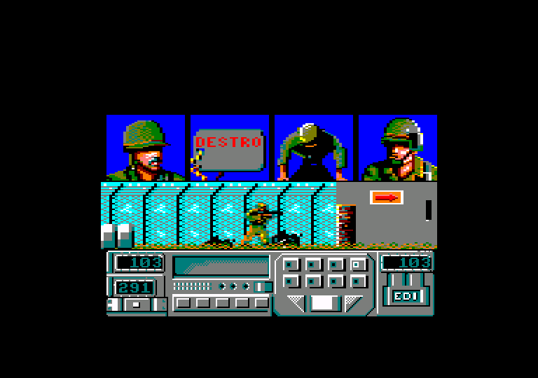 screenshot of the Amstrad CPC game Action service by GameBase CPC