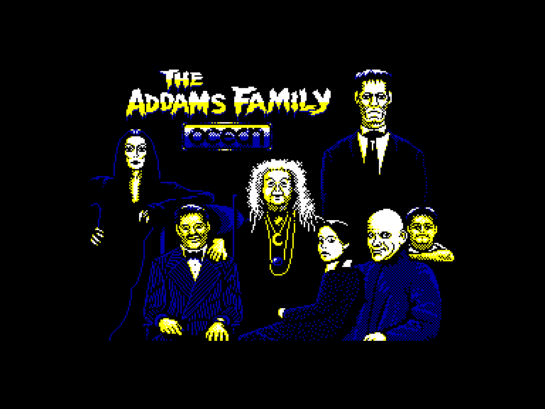 screenshot of the Amstrad CPC game Addams Family (the) by GameBase CPC