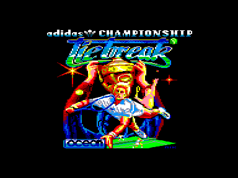 screenshot of the Amstrad CPC game Adidas championship tie-break by GameBase CPC